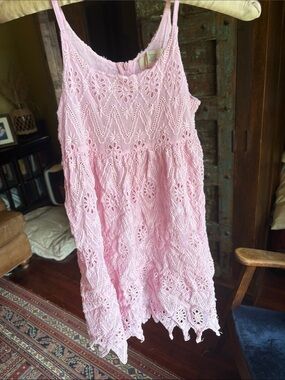 Peek Fuchsia Eyelet Lace Swim Cover-Up